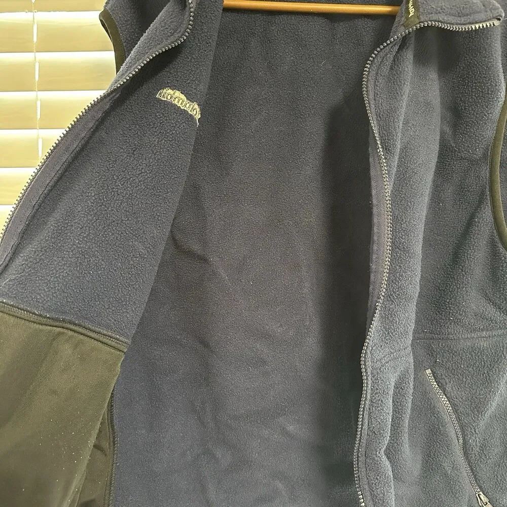 Columbia Men’s L Navy Fleece Vest Full Zip Interchange Outdoor Hiking